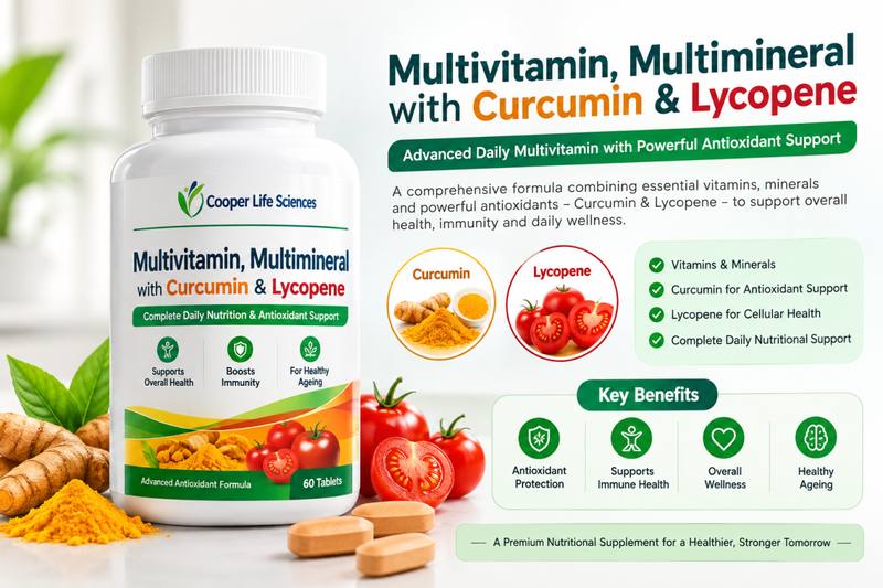 Multivitamin, Multimineral with Curcumin & Lycopene Tablets