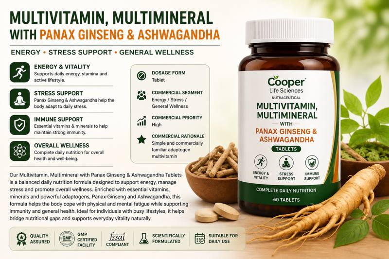 Multivitamin, Multimineral with Panax Ginseng & Ashwagandha Tablets